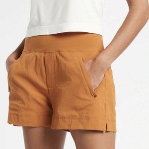 NWT ATHLETA Trekkie North Shorts Quick Dry Pull On Orange Sz 24